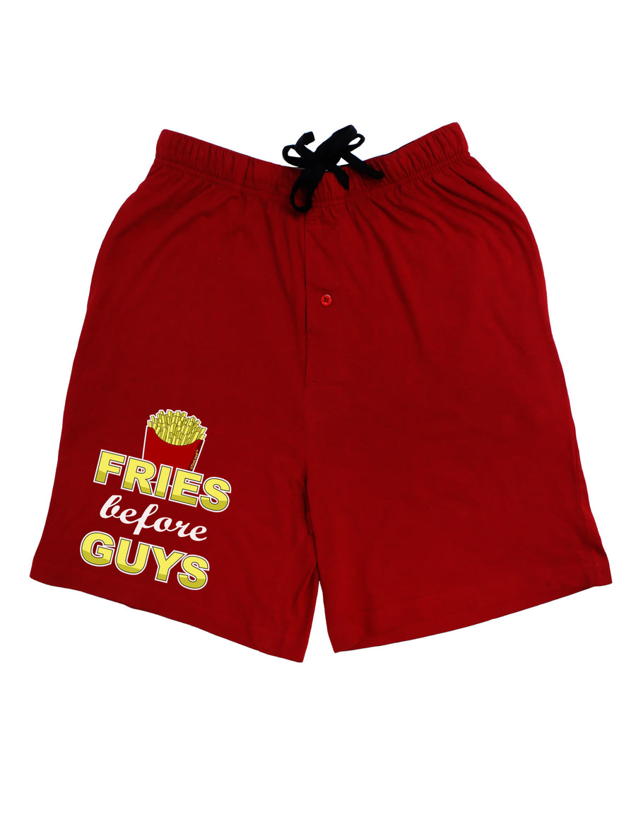 Fries Before Guys Adult Lounge Shorts by TooLoud-Lounge Shorts-TooLoud-Red-Small-Davson Sales