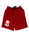 Scary Clown Watercolor Adult Lounge Shorts-Lounge Shorts-TooLoud-Red-Small-Davson Sales