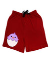 Cute Hatching Chick - Purple Adult Lounge Shorts - Red or Black by TooLoud-Lounge Shorts-TooLoud-Red-Small-Davson Sales