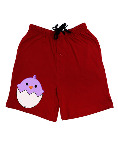 Cute Hatching Chick - Purple Adult Lounge Shorts - Red or Black by TooLoud-Lounge Shorts-TooLoud-Red-Small-Davson Sales