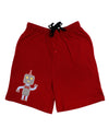 Cute Robot Male Adult Lounge Shorts-Lounge Shorts-TooLoud-Red-Small-Davson Sales