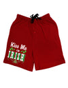 Kiss Me I'm Irish St Patricks Day Adult Lounge Shorts-Lounge Shorts-TooLoud-Red-Small-Davson Sales