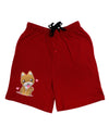 Kawaii Puppy Adult Lounge Shorts-Lounge Shorts-TooLoud-Red-Small-Davson Sales