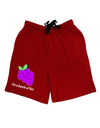 Grapes - I'm a Bunch of Fun Adult Lounge Shorts - Red or Black-Lounge Shorts-TooLoud-Black-Small-Davson Sales