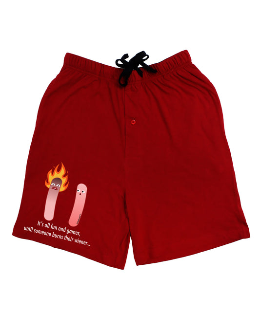 It's All Fun and Games - Wiener Adult Lounge Shorts - Red or Black by TooLoud-Lounge Shorts-TooLoud-Black-Small-Davson Sales