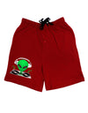 Alien DJ Adult Lounge Shorts-Lounge Shorts-TooLoud-Red-Small-Davson Sales