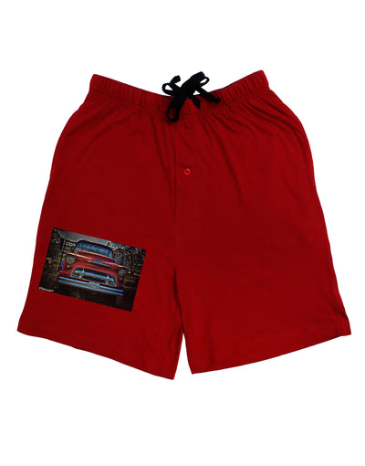 TooLoud Vintage Truck Adult Lounge Shorts-Lounge Shorts-TooLoud-Red-Small-Davson Sales