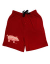 Bacon Pig Silhouette Adult Lounge Shorts - Red or Black by TooLoud-Lounge Shorts-TooLoud-Black-Small-Davson Sales