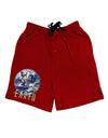 Planet Earth Text Adult Lounge Shorts-Lounge Shorts-TooLoud-Red-Small-Davson Sales