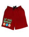 Lil' Egg Hunter - Easter - Green Adult Lounge Shorts - Red or Black by TooLoud-Lounge Shorts-TooLoud-Black-Small-Davson Sales