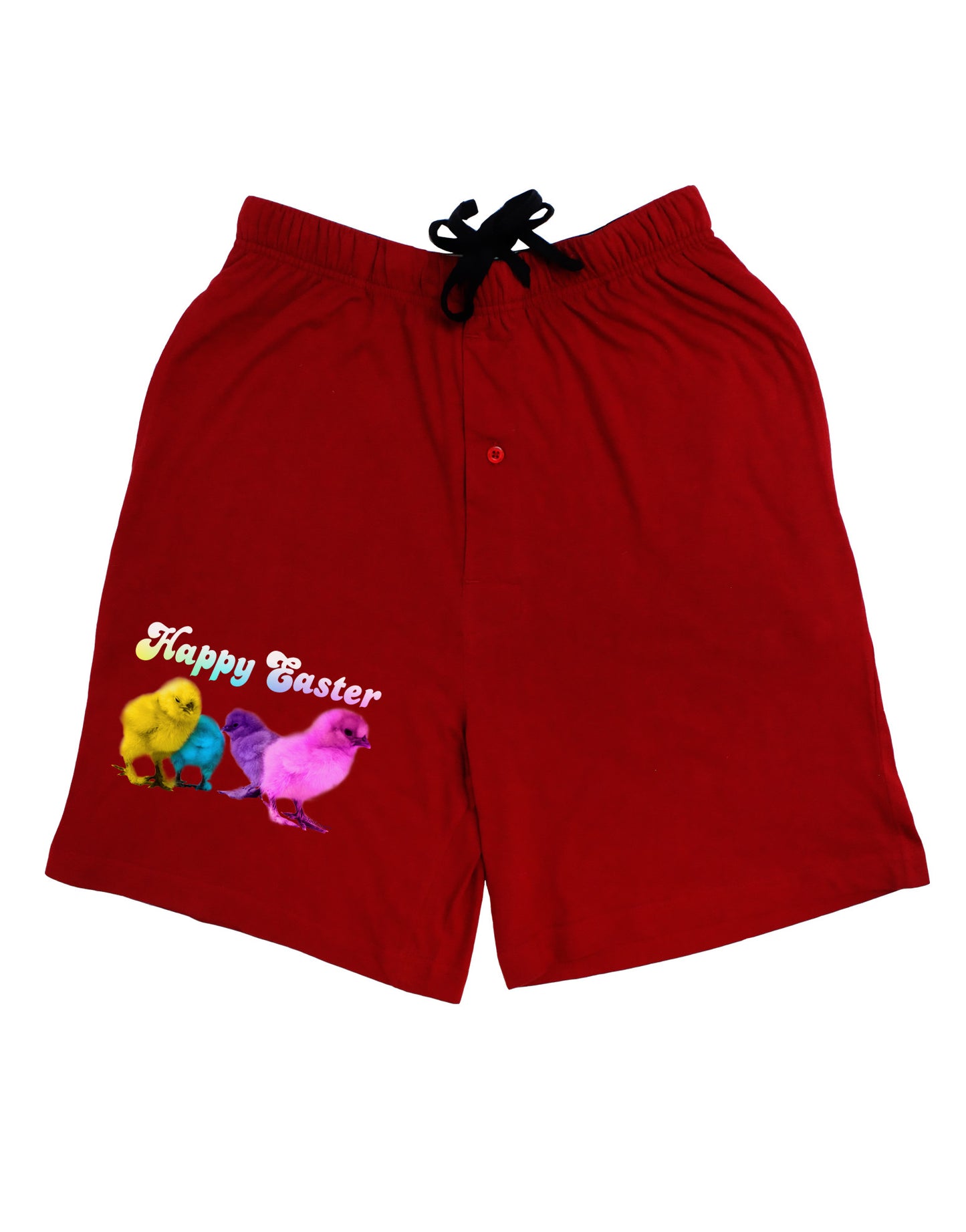 Happy Easter Peepers Adult Lounge Shorts-Lounge Shorts-TooLoud-Red-Small-Davson Sales
