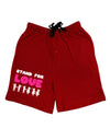 Stand For Love Pink Adult Lounge Shorts-Lounge Shorts-TooLoud-Red-Small-Davson Sales