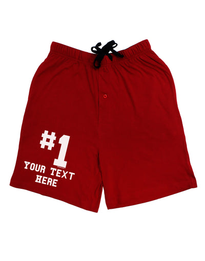 Personalized Number 1 Adult Lounge Shorts by TooLoud-Lounge Shorts-TooLoud-Black-Small-Davson Sales