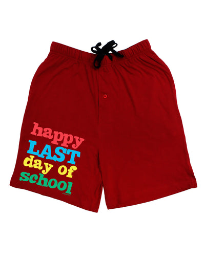 Happy Last Day of School Adult Lounge Shorts-Lounge Shorts-TooLoud-Red-Small-Davson Sales