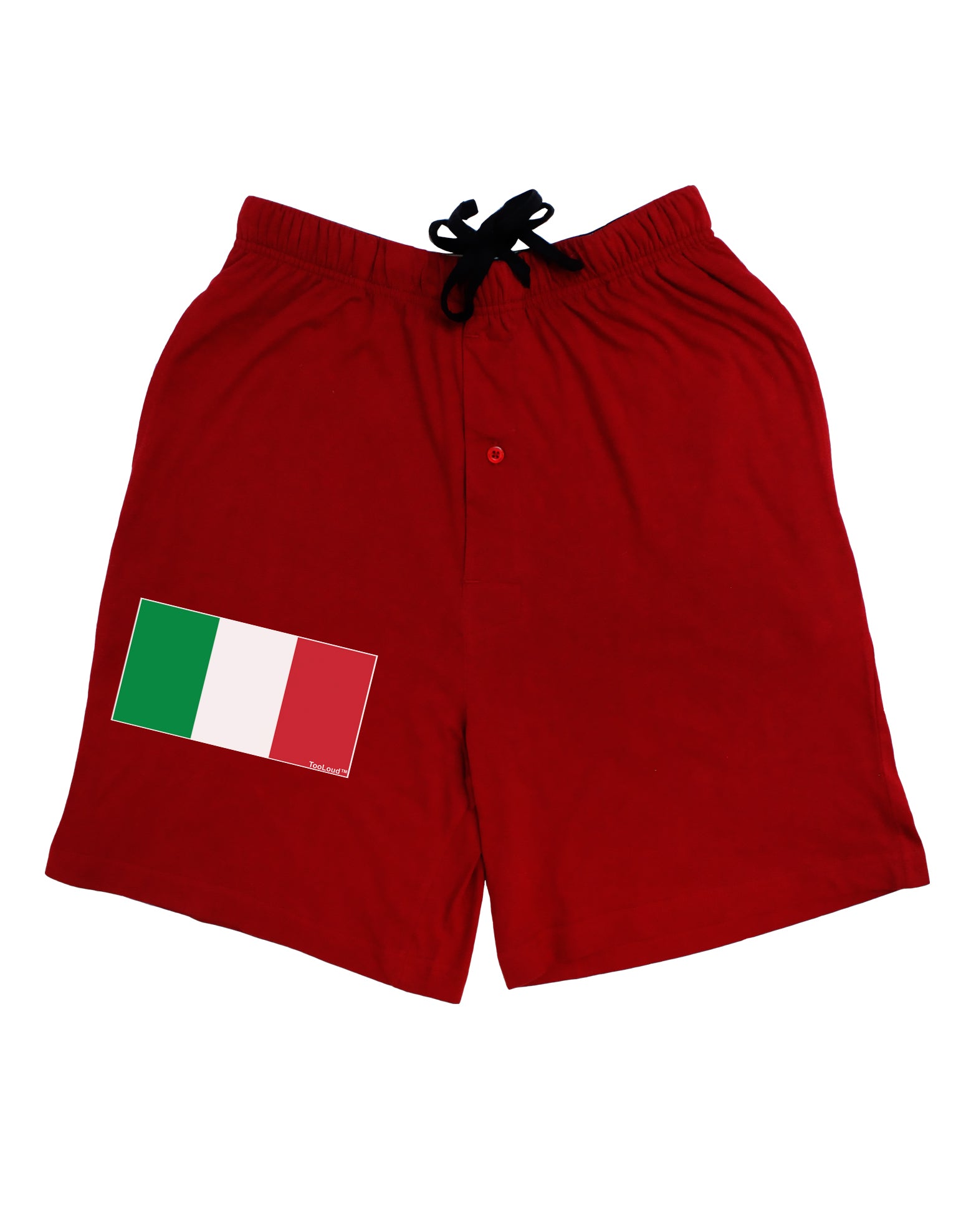 Italian Flag - Italy Adult Lounge Shorts - Red or Black by TooLoud-Lounge Shorts-TooLoud-Black-Small-Davson Sales