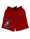 Abraham Drinkoln with Text Adult Lounge Shorts-Lounge Shorts-TooLoud-Red-Small-Davson Sales