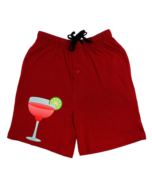 Red Margarita with Lime - Cinco de Mayo Adult Lounge Shorts - Red or Black by TooLoud-Lounge Shorts-TooLoud-Black-Small-Davson Sales