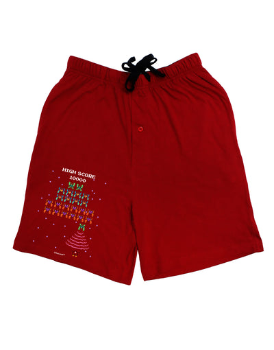 Retro Heart Fighter Adult Lounge Shorts-Lounge Shorts-TooLoud-Red-Small-Davson Sales