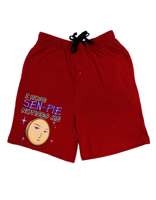 I Hope Sen-Pie Notices Me Adult Lounge Shorts-Lounge Shorts-TooLoud-Red-Small-Davson Sales