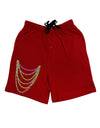 Mardi Gras Beads Necklaces Adult Lounge Shorts - Red- Medium-Lounge Shorts-TooLoud-Davson Sales