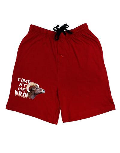 Come At Me Bro Big Horn Adult Lounge Shorts-Lounge Shorts-TooLoud-Red-Small-Davson Sales