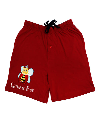 Queen Bee Text Adult Lounge Shorts by TooLoud-Lounge Shorts-TooLoud-Red-Small-Davson Sales