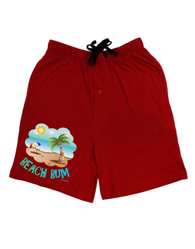 Fun Summer Beach Scene - Beach Bum Adult Lounge Shorts by TooLoud-Lounge Shorts-TooLoud-Black-Small-Davson Sales