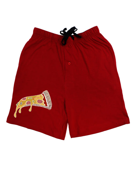 TooLoud Pizza Slice Dark Adult Lounge Shorts-Lounge Shorts-TooLoud-Red-Small-Davson Sales