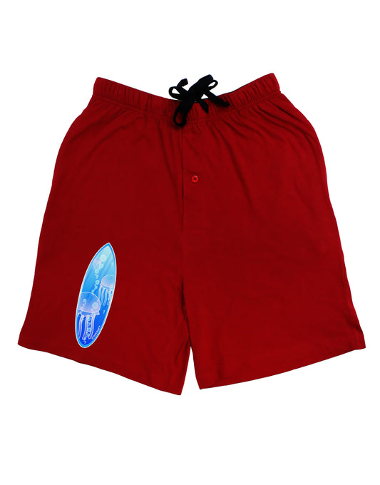 Jellyfish Surfboard Adult Lounge Shorts by TooLoud-Lounge Shorts-TooLoud-Black-Small-Davson Sales