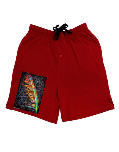 Rainbow Feather Adult Lounge Shorts-Lounge Shorts-TooLoud-Red-Small-Davson Sales