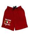 Tacos & Tequila Adult Lounge Shorts-Lounge Shorts-TooLoud-Red-Small-Davson Sales