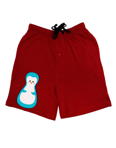 Cute Penguin Matryoshka Nesting Doll - Christmas Adult Lounge Shorts - Red or Black-Lounge Shorts-TooLoud-Red-Small-Davson Sales