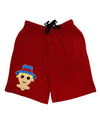 Cute Pixel Scarecrow Adult Lounge Shorts-Lounge Shorts-TooLoud-Red-Small-Davson Sales