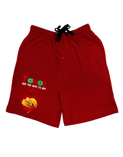 Tacos Are the Way To My Heart Adult Lounge Shorts-Lounge Shorts-TooLoud-Red-Small-Davson Sales