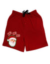 Ho Ho Ho Santa Claus Face Faux Applique Adult Lounge Shorts - Red or Black by TooLoud-TooLoud-Red-Small-Davson Sales