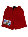 Palm Springs Square Collage Adult Lounge Shorts-Lounge Shorts-TooLoud-Red-Small-Davson Sales