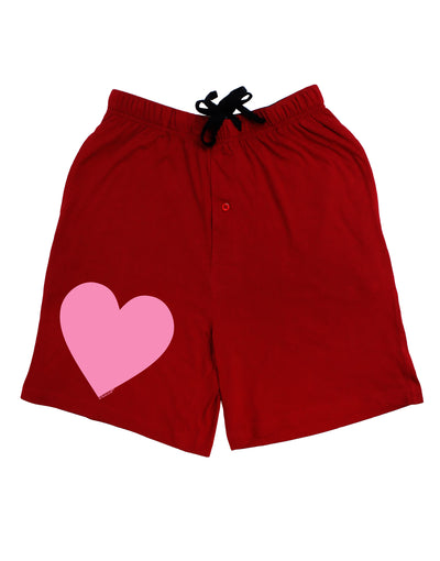 Big Pink Heart Valentine's Day Adult Lounge Shorts - Red or Black-Lounge Shorts-TooLoud-Red-Small-Davson Sales