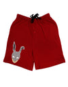 Scary Bunny Face Adult Lounge Shorts-Lounge Shorts-TooLoud-Red-Small-Davson Sales