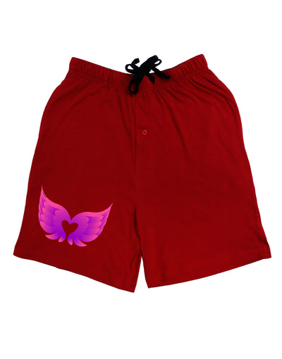 Cute Angel Wings Pair Heart Adult Lounge Shorts - Red or Black-Lounge Shorts-TooLoud-Red-Small-Davson Sales