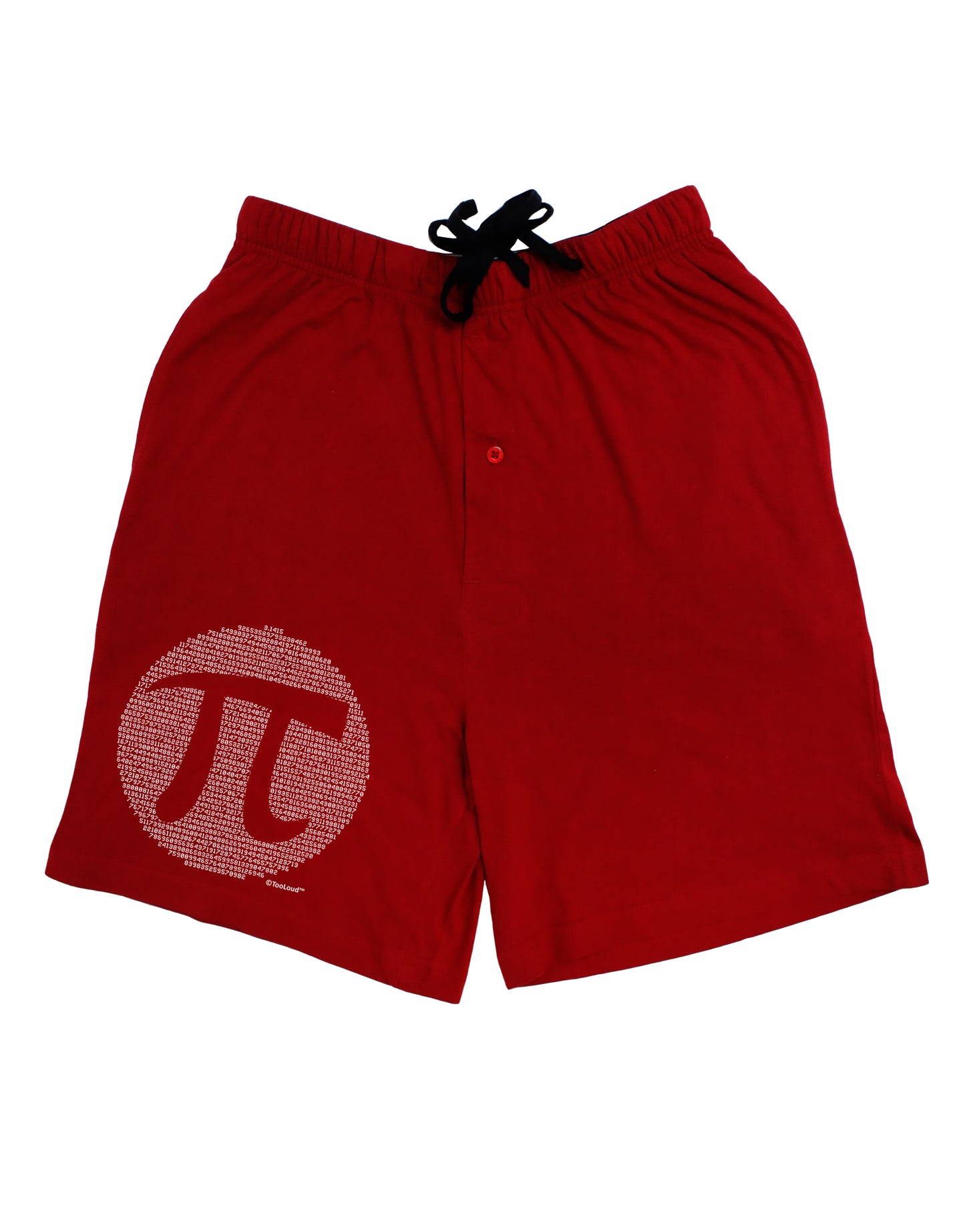 Pi Day Design - Pi Circle Cutout Adult Lounge Shorts - Red or Black by TooLoud-Lounge Shorts-TooLoud-Black-Small-Davson Sales