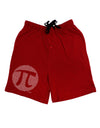 Pi Day Design - Pi Circle Cutout Adult Lounge Shorts - Red or Black by TooLoud-Lounge Shorts-TooLoud-Black-Small-Davson Sales