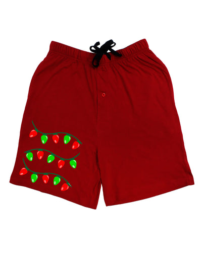 Christmas Lights Red and Green Adult Lounge Shorts - Red or Black-Lounge Shorts-TooLoud-Red-Small-Davson Sales