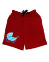 Baby Boy Carriage Adult Lounge Shorts-Lounge Shorts-TooLoud-Red-Small-Davson Sales