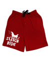 Sleigh Ride BnW Adult Lounge Shorts-Lounge Shorts-TooLoud-Red-Small-Davson Sales