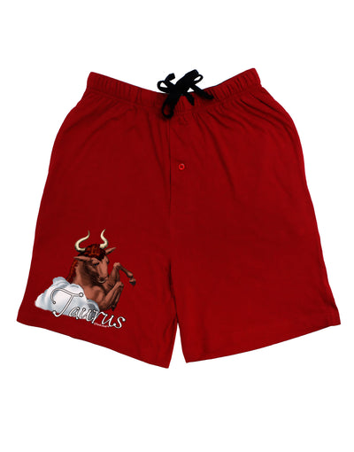 Taurus Color Illustration Adult Lounge Shorts-Lounge Shorts-TooLoud-Red-Small-Davson Sales