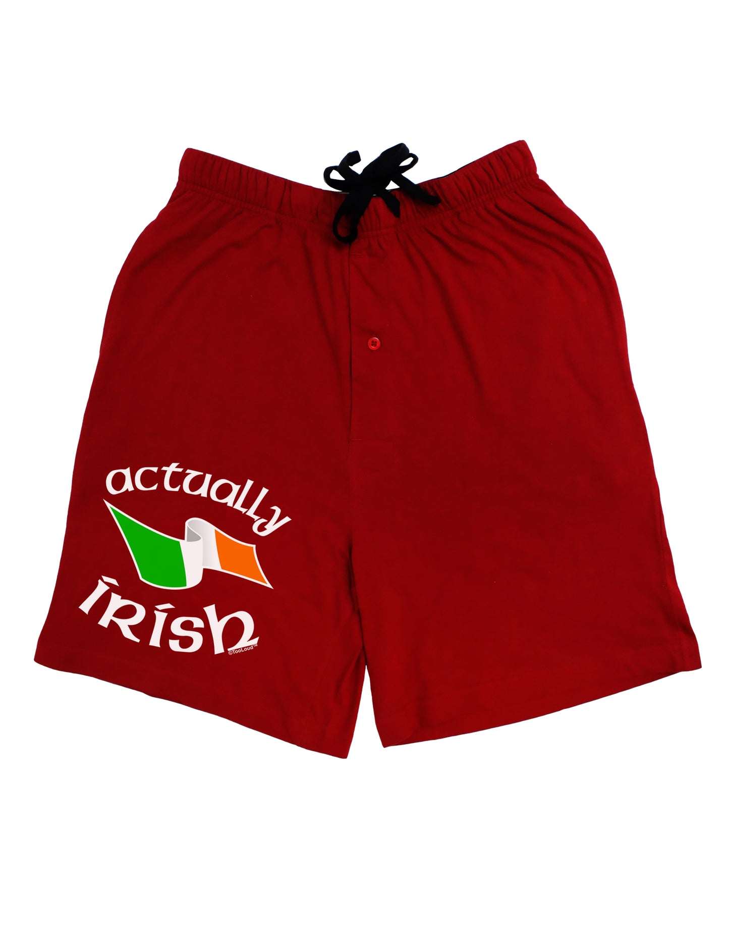 Actually Irish Adult Lounge Shorts-Lounge Shorts-TooLoud-Red-Small-Davson Sales