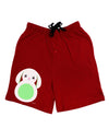 Cute Bunny with Floppy Ears - Green Adult Lounge Shorts - Red or Black by TooLoud-Lounge Shorts-TooLoud-Black-Small-Davson Sales