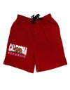 California Design #1 Adult Lounge Shorts - Red or Black by TooLoud-Lounge Shorts-TooLoud-Black-Small-Davson Sales