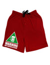 Warning May Contain Alcohol Adult Lounge Shorts - Red or Black by TooLoud-Lounge Shorts-TooLoud-Black-Small-Davson Sales