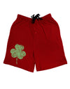 Distressed Traditional Irish Shamrock Adult Lounge Shorts - Red- Medium-Lounge Shorts-TooLoud-Davson Sales